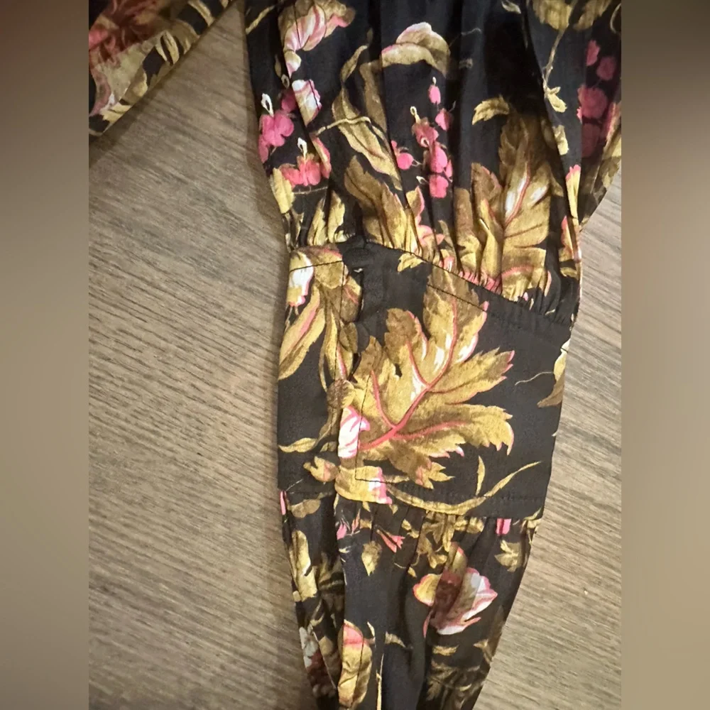 NEW Anthropologie Deep-V Floral Tunic Blouse-Size Small - Picture 9 of 16
